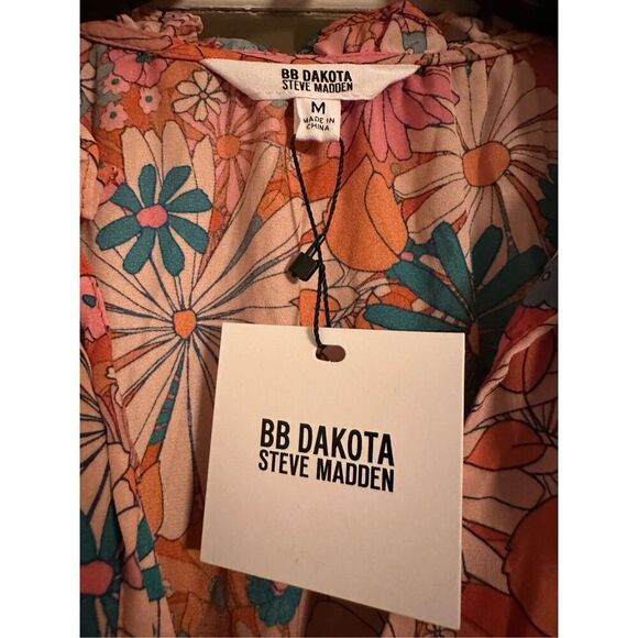 BB DAKOTA Women's California Soul Dress floral medium maxi halter - Picture 9 of 10